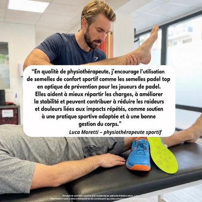 Semelles Padel Top - Jouez plus longtemps, sans douleur